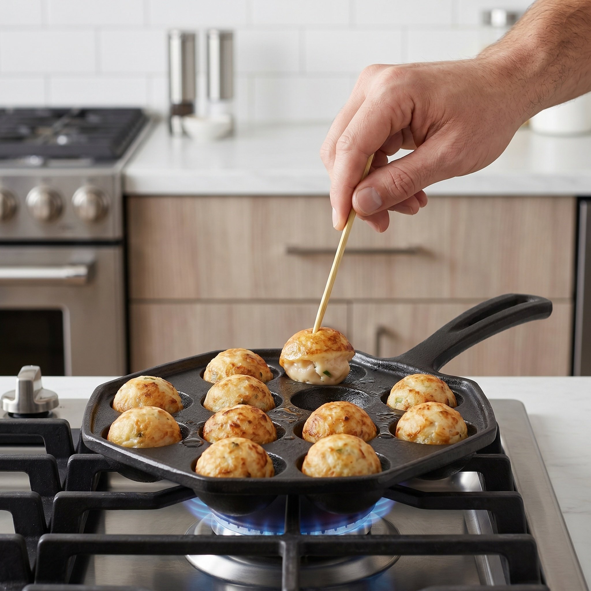 12 Molds Takoyaki Pan Cast Iro - Takoyaki Grill Plate ulasan dan harga
