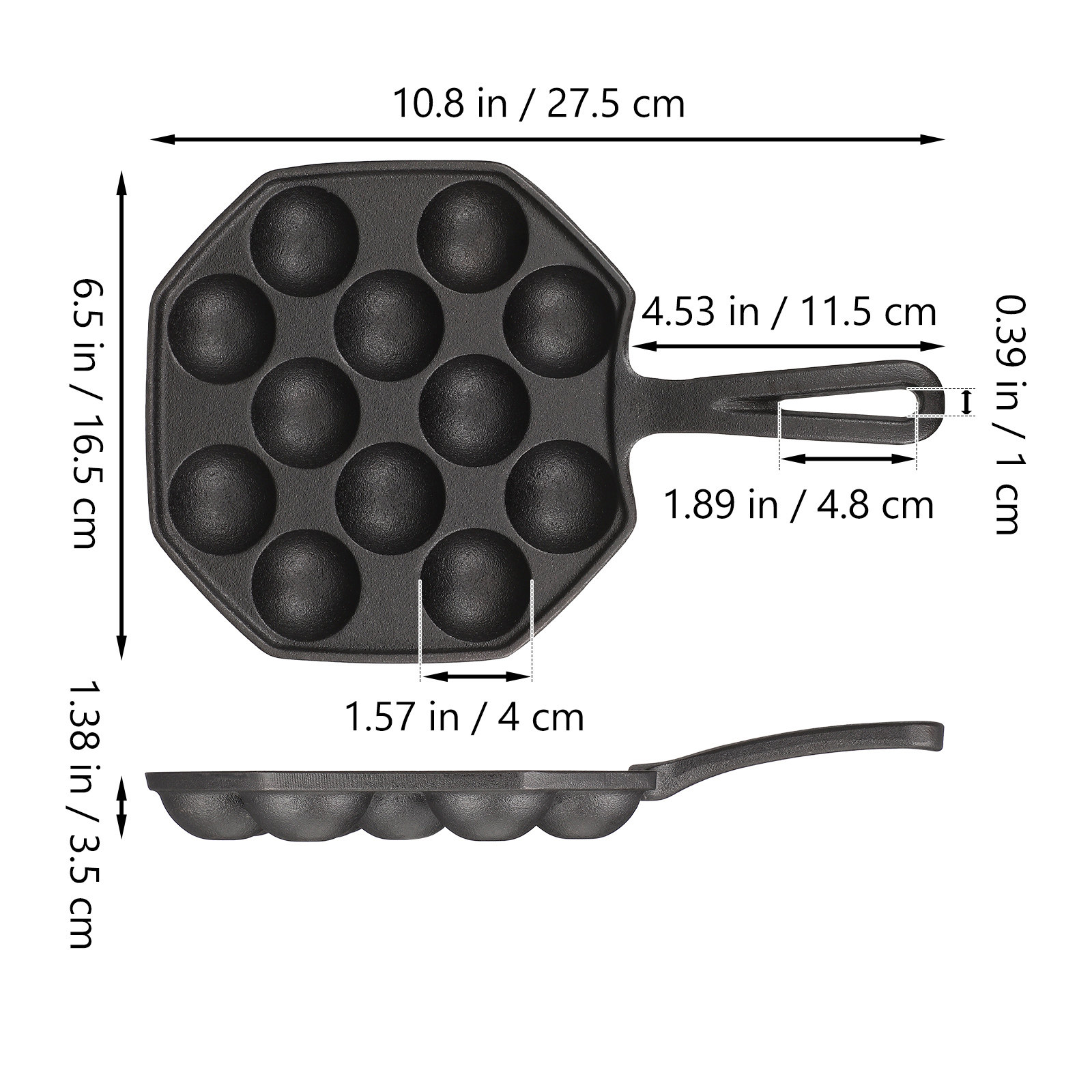 12 Molds Takoyaki Pan Cast Iro - Takoyaki Grill Plate ulasan dan harga