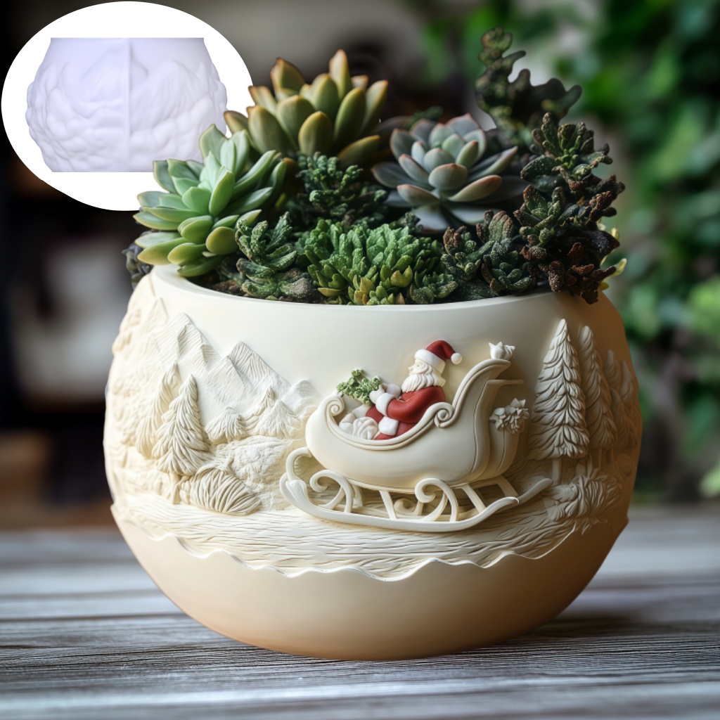 Cedar Sled Santa Claus Relief  - Potsticker Mold ulasan dan harga