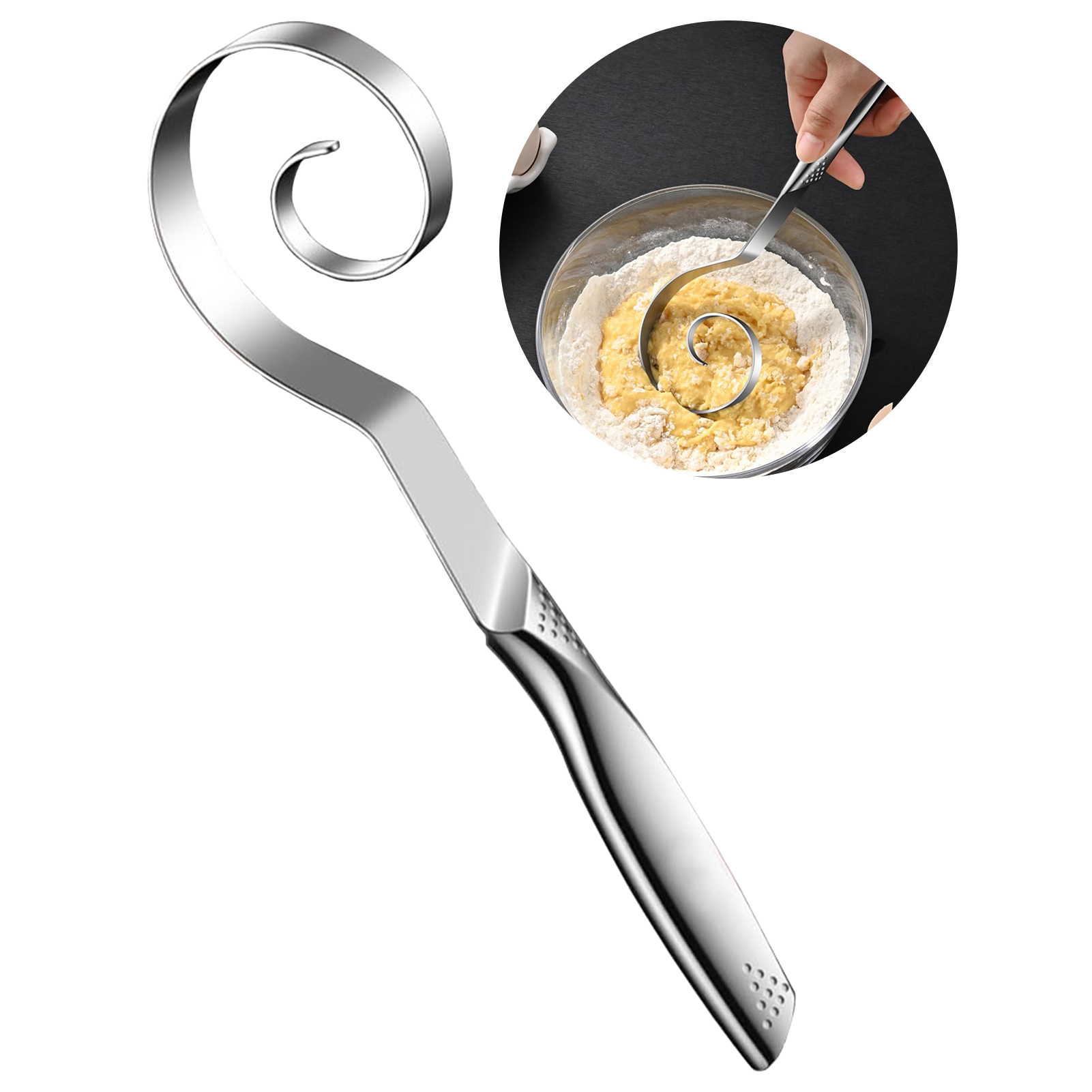 Portable Seamless Dough Whisk  - Danish Pancake Pan ulasan dan harga